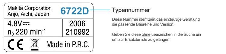 MAKITA Ersatzteilsuche
