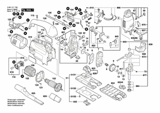BOSCH Getriebegehuse SCHWARZ | Ersatzteile fr 1590 EVS | 2605806889