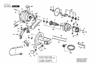 BOSCH Netzanschlussleitung BR 2,00m 2 x 1,00mm H05 VVF | Ersatzteile für GDC 34 | F000609274