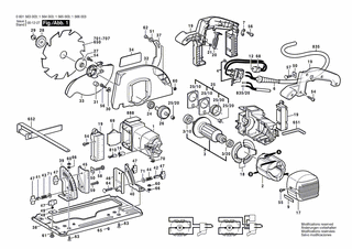 BOSCH Typschild | Ersatzteile für Gw-Handkreissäge | 160111A3H3