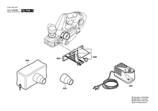 BOSCH Geh�use DUNKELBLAU | Ersatzteile f�r GHO 14,4 V | 2605105921