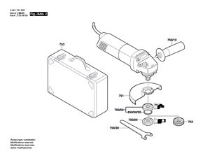 BOSCH Typschild | Ersatzteile für GWS 9-125 | 160111A3H3
