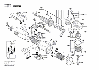 BOSCH Tülle Ø7,3-Ø8,6x67 MM | Ersatzteile für 1806 A | 1600703031