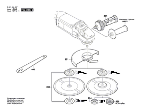 BOSCH Spannsatz | Ersatzteile f�r GWS 26-230 B | 1607000328