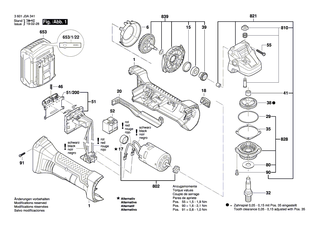 BOSCH Abdeckkappe | Ersatzteile für GWS 18 V-LI, GGS 18 V-LI - 1600A001PY
