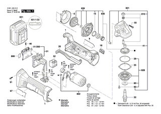 BOSCH Abdeckkappe | Ersatzteile für GWS 18 V-LI, GGS 18 V-LI - 1600A001PY