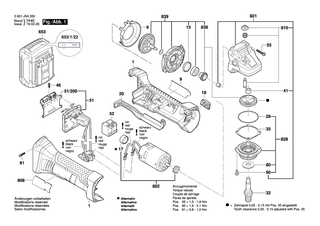 BOSCH Abdeckkappe | Ersatzteile für GWS 18 V-LI, GGS 18 V-LI - 1600A001PY