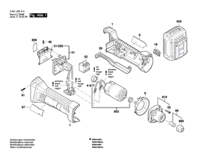 BOSCH Abdeckkappe | Ersatzteile für GWS 18 V-LI, GGS 18 V-LI - 1600A001PY