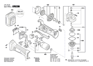 BOSCH Abdeckkappe | Ersatzteile für GWS 18 V-LI, GGS 18 V-LI - 1600A001PY