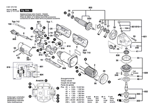 BOSCH Getriebeeinheit | Ersatzteile für GBR 14 C, GWS 7-115 - 1600A0022W