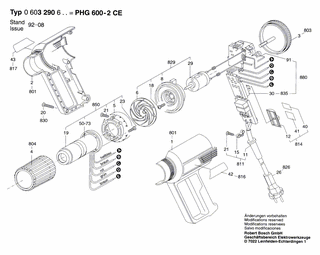 BOSCH Firmenschild | Ersatzteile für PHG 600-2 CE - 1601118062