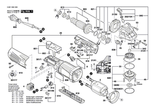 BOSCH Typschild | Ersatzteile für GWS 11-125 P, GWS 12-125 CIEPX - 1601118L31