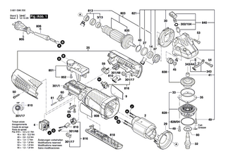 BOSCH Typschild | Ersatzteile für GWS 11-125 P, GWS 12-125 CIEPX - 1601118L31