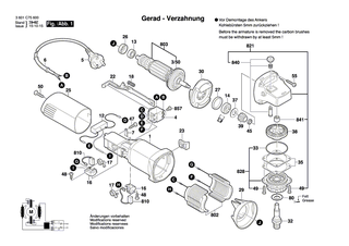 BOSCH Netzanschlussleitung CN 2,65m 2 x 0,75mm H05 W-F | Ersatzteile für GSB 680 PROFI, GWS 850 C - 1604460312