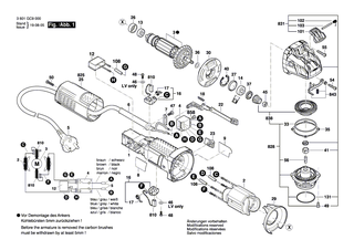 BOSCH Netzanschlussleitung CN 2,65m 2 x 0,75mm H05 W-F | Ersatzteile fr GSB 680 PROFI, GWS 850 C - 1604460312