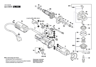 BOSCH Netzanschlussleitung CN 2,65m 2 x 0,75mm H05 W-F | Ersatzteile für GSB 680 PROFI, GWS 850 C - 1604460312