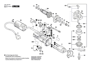 BOSCH Netzanschlussleitung CN 2,65m 2 x 0,75mm H05 W-F | Ersatzteile für GSB 680 PROFI, GWS 850 C - 1604460312