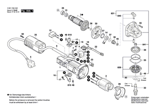 BOSCH Netzanschlussleitung CN 2,65m 2 x 0,75mm H05 W-F | Ersatzteile für GSB 680 PROFI, GWS 850 C - 1604460312