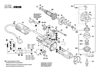 BOSCH Netzanschlussleitung CN 2,65m 2 x 0,75mm H05 W-F | Ersatzteile für GSB 680 PROFI, GWS 850 C - 1604460312