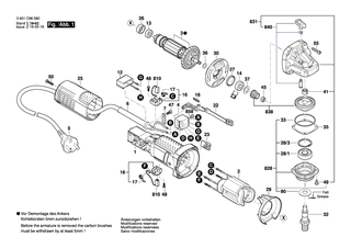 BOSCH Netzanschlussleitung CN 2,65m 2 x 0,75mm H05 W-F | Ersatzteile für GSB 680 PROFI, GWS 850 C - 1604460312