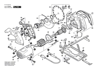 BOSCH Netzanschlussleitung CH 230V 4,15m 2 x 1,0mm H05 RN-F | Ersatzteile f�r PFZ 1400 AE, 1033 - 1604460403