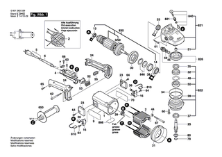 BOSCH Motorgeh�use SCHWARZ | Ersatzteile f�r GWS 23-180, GWS 24-180 - 1605108145
