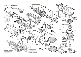 BOSCH Motorgeh�use BLAU | Ersatzteile f�r GWS 23-180, GWS 23-180 S - 1605108190