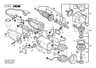 BOSCH Motorgeh�use BLAU | Ersatzteile f�r GWS 23-180, GWS 23-180 S - 1605108190
