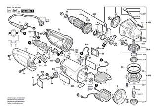 BOSCH Motorgeh�use BLAU | Ersatzteile f�r GWS 23-180, GWS 23-180 S - 1605108190