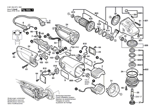 BOSCH Motorgeh�use BLAU | Ersatzteile f�r GWS 23-180, GWS 23-180 S - 1605108190