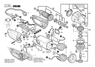 BOSCH Motorgeh�use BLAU | Ersatzteile f�r GWS 23-180, GWS 23-180 S - 1605108190
