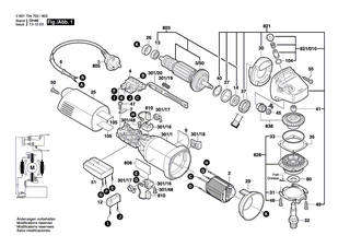 BOSCH Motorgeh�use BLAU | Ersatzteile f�r GNF 35 CA, GWS 9-125 - 1605108208