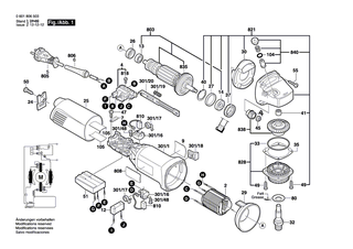BOSCH Motorgeh�use BLAU | Ersatzteile f�r GNF 35 CA, GWS 9-125 - 1605108208