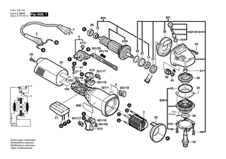 BOSCH Motorgeh�use BLAU | Ersatzteile f�r GNF 35 CA, GWS 9-125 - 1605108208