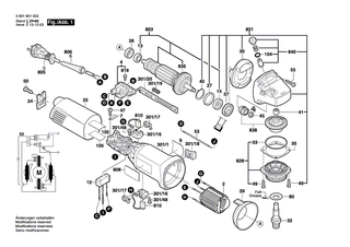 BOSCH Motorgeh�use BLAU | Ersatzteile f�r GNF 35 CA, GWS 9-125 - 1605108208