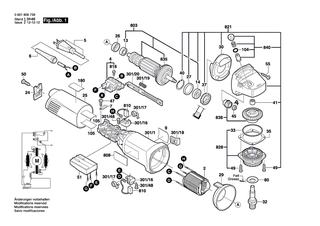 BOSCH Motorgeh�use BLAU | Ersatzteile f�r GNF 35 CA, GWS 9-125 - 1605108208