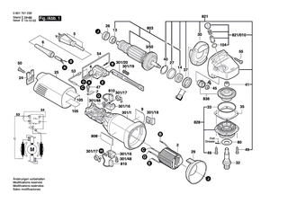 BOSCH Motorgeh�use BLAU | Ersatzteile f�r GNF 35 CA, GWS 9-125 - 1605108208