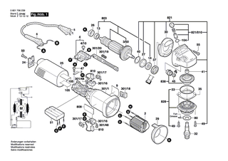BOSCH Motorgeh�use BLAU | Ersatzteile f�r GNF 35 CA, GWS 9-125 - 1605108208