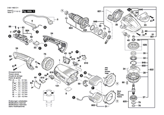 BOSCH Motorgeh�use BLAU | Ersatzteile f�r GWS 22-180 LVI, GWS 22-230 LVI - 1605108264
