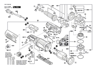BOSCH Motorgeh�use | Ersatzteile f�r GWS 11-125 P, GWS 12-125 CIEPX - 1605108291
