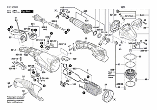 BOSCH Griffschale BLAU | Ersatzteile f�r GPO 14 CE, GWS...