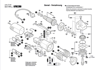 BOSCH Geh�usedeckel BLAU | Ersatzteile f�r GWS 6-115, GWS 660 - 1605500194