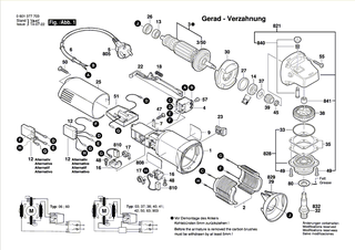 BOSCH Geh�usedeckel BLAU | Ersatzteile f�r GWS 850 CE, GWS 8-125 CE - 1605500196