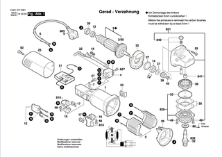 BOSCH Geh�usedeckel BLAU | Ersatzteile f�r GWS 850 CE, GWS 8-125 CE - 1605500196