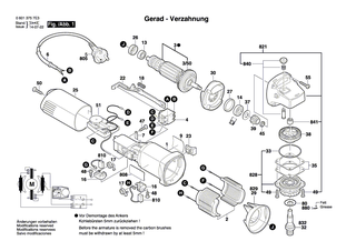 BOSCH Geh�usedeckel BLAU | Ersatzteile f�r GWS 850 CE, GWS 8-125 CE - 1605500196