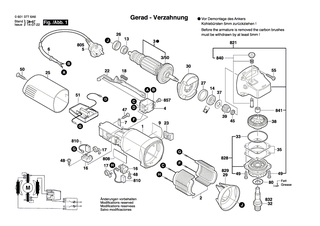 BOSCH Geh�usedeckel BLAU | Ersatzteile f�r GWS 850 CE, GWS 8-125 CE - 1605500196