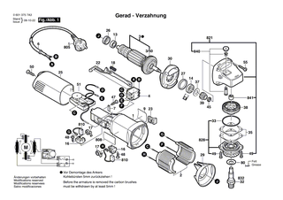 BOSCH Geh�usedeckel BLAU | Ersatzteile f�r GWS 850 CE, GWS 8-125 CE - 1605500196