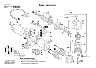 BOSCH Geh�usedeckel BLAU | Ersatzteile f�r GWS 850 CE, GWS 8-125 CE - 1605500196