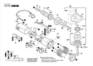 BOSCH Geh�usedeckel BLAU | Ersatzteile f�r GWS 850 CE, GWS 8-125 CE - 1605500196