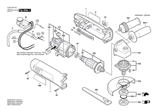 BOSCH Kohleb�rstensatz | Ersatzteile f�r PWS 8-125 CE, PWS 9-125 CE - 1607000352
